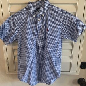 Polo by Ralph Lauren Men's Blue Gingham Shirt